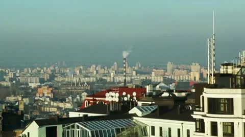 View of Kyiv roofs Stock Footage 10588306
