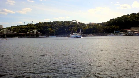 View of Kyiv from the water 库存影片 116091087
