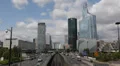 View of La Defense Paris Major Business District Car Traffic Busy City Commuters HD Footage