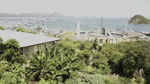 View of Labuan Bajo during the day from the hill. Stock Footage 241228260