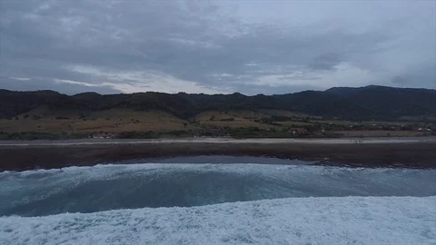 View Lackey Beach with Drone View in Sumbawa Indonesia Stock Footage 118685492