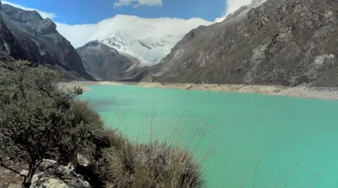 View of lake and mountain, Peru Stock Footage 62388922