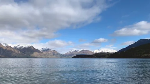 View of the lake and mountains Stock Footage 114669941