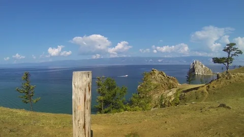  View of Lake Baikal.  Stock Footage 107774874