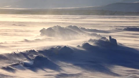 View of Lake Baikal ice formations in Russia. Stock-Footage 343672440