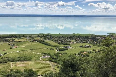 View of lake Balaton. Stock Photos