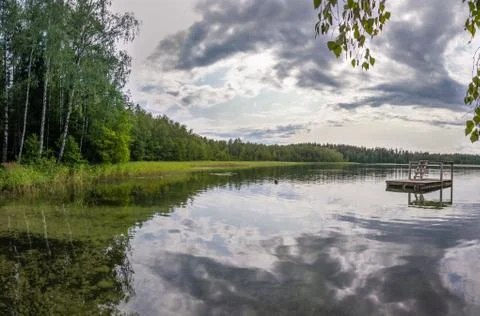 The view of the lake in Belarus Stock Photos