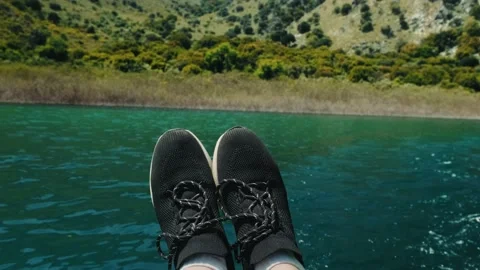 View on lake from boat. Stock Footage 194250823