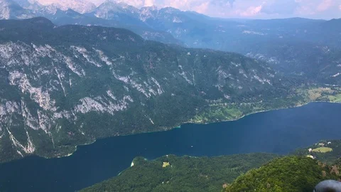 The view of lake bohinj Stock Footage 112040562