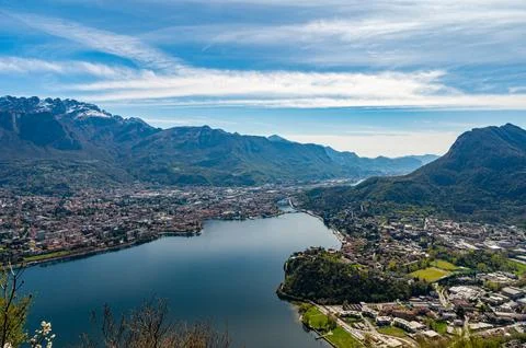 View of Lake Como and Lecco. Stock Photos