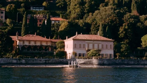 View of the lake Como Video stock 128988381