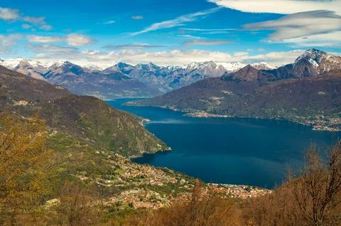 View of Lake Como from Tremezzo. Stock Photos