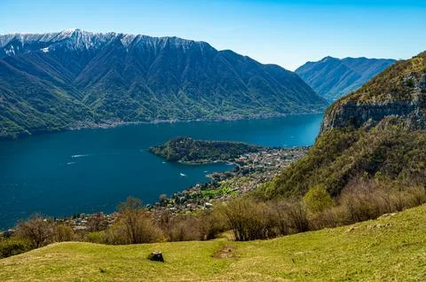 View of Lake Como from Tremezzo. Stock Photos