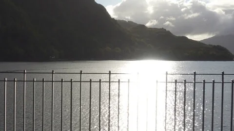 View of the lake from Eilean Donan Castle Stock Footage 85244664