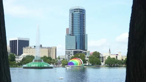 View from Lake Eola Video stock 168474771