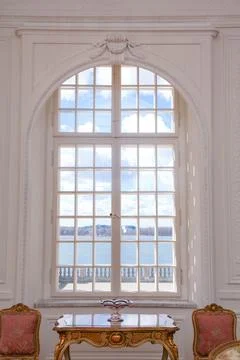 View of the lake from the large window Stock Photos