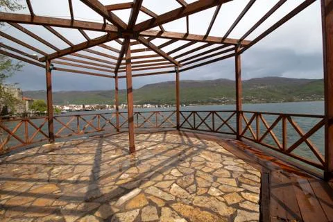 A view of Lake Ohrid. Stock Photos