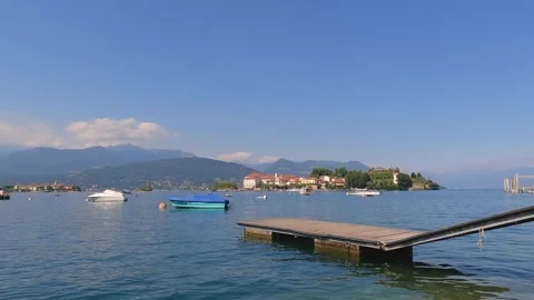 View of the lake from the pier Stock Footage 201676655