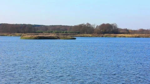 The view from the lake shore Stock Footage 123411736