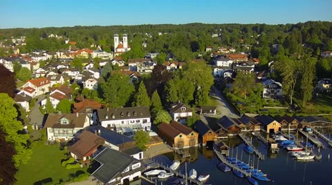 View of Lake Starnberg, Bavaria, Upper Bavaria, Germany Video stock 39660561