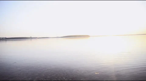 View of the lake at sunset Stock Footage 50562460
