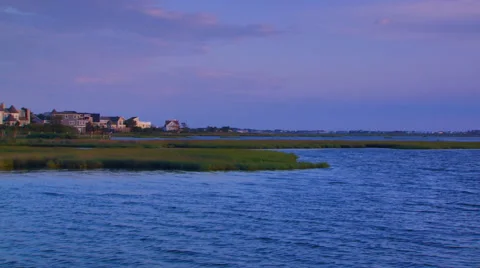 View of lake at sunset Stock Footage 57815200