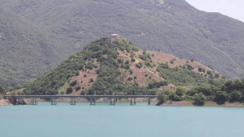 A view of lake Turano - Italy Stock Footage 312207341