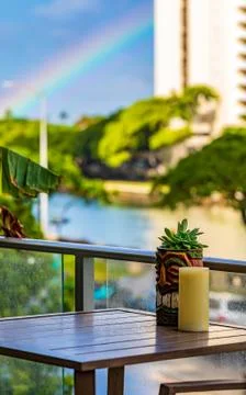 View from lanai Stock Photos