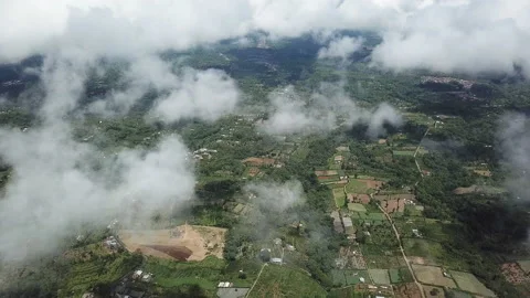 View of the land through the clouds Stock-Footage 135594547