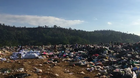 View of a landfill Stock Footage 127058747