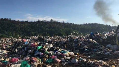 View of a landfill Stock Footage 127059535