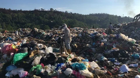 View of a landfill Stock Footage 127059868