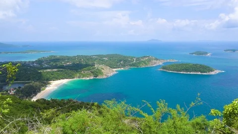 View Of Landmark, Phrom-Thep Cape View Point, Phuket, Thailand. Stock Footage 112634374