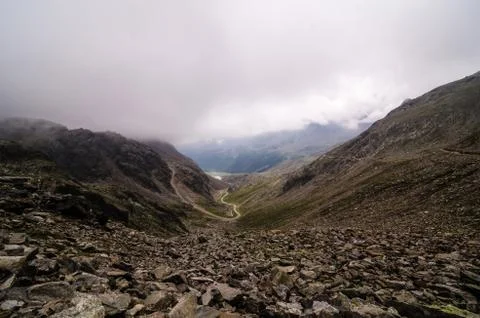 View of a landscape after an excursion on the Alps of the Trentino Alto Adige Stock Photos