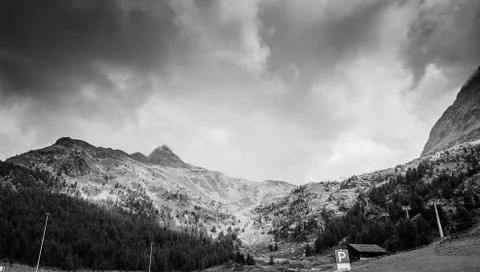 View of a landscape after an excursion on the Alps of the Trentino Alto Adige Stock Photos