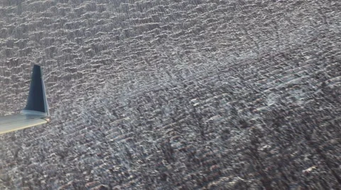 View of landscape from airplane Stock Footage 55569259