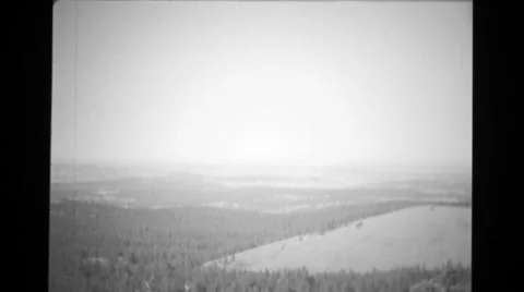 View of landscape and PM-1 nuclear plant Stock Footage 37596144