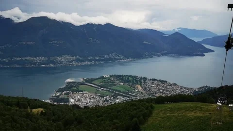 View, Landscape, Breathtaking Views Around Lake Maggiore in Ticino, Switzerland. Video stock 138577730