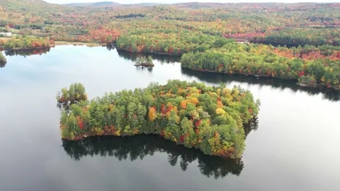 View of the landscape from a drone Stock Footage 229767935