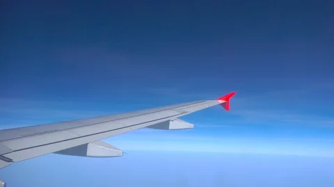 View of landscape, High angle shot taken from an airplane Видео 124531583
