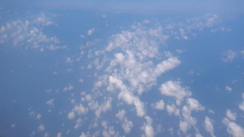 View of landscape, High angle shot taken from an airplane Видео 124540581