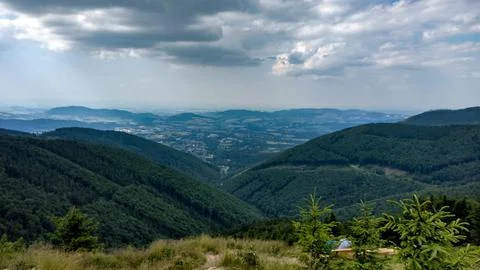View of the landscape in the mountains Stock Photos