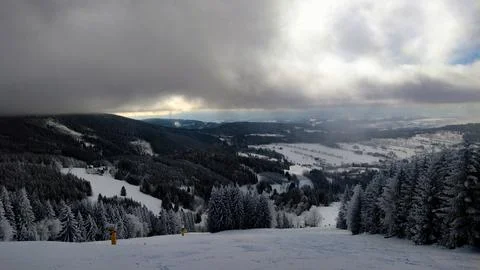 View of the landscape on the mountains Stock Photos