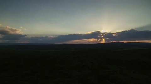 View of landscape at sunset Stock Footage 54591798