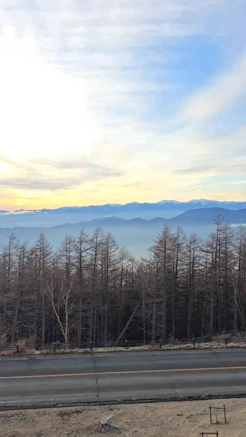 View of landscape in winter Stock Footage 302375881