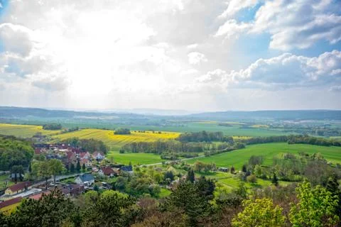 View of landscapes and fields Stock Photos