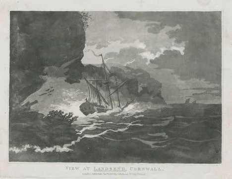 VIEW AT LANDSEND, CORNWALL. Author(s): Richards, Charles Maps K.Top.9.40. ... Stock Photos