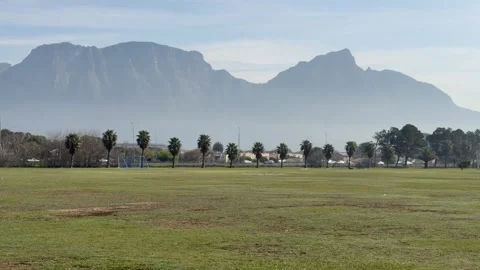 View from Lansdowne of Cape Town’s famous Table Mountain and Devil’s Peak. 스톡 동영상 342303096