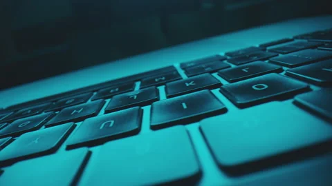 View of laptop in details Video stock 234349326