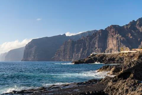 View of large cliffs in Tenerife Stock Photos